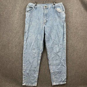 Wrangler Jeans Mens 32 Vintage Blue Western Denim Outdoor Work Pants Utility Zip